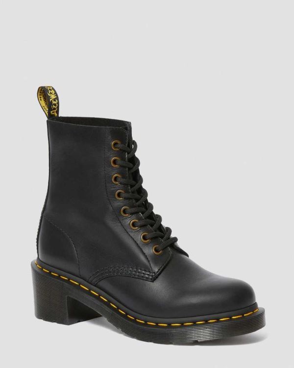 Botas Con Cordones Dr Martens Clemency Cuero Heeled Para Mujer DR6578X